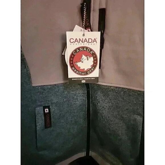 Canada Weathergear Vest Full Zip Heather Gray Green Sz M NWT Excellent CR1 - Picture 2 of 5